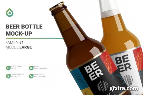 CreativeMarket - Beer Bottle Mockup 5013899