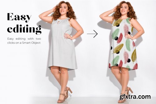 CreativeMarket - Plus Size Woman Fashion Mockups 5002907