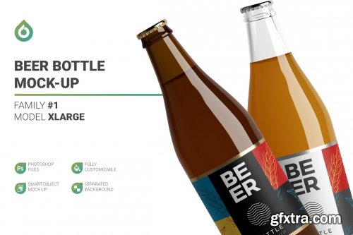 CreativeMarket - Beer Bottle Mockup 5026143