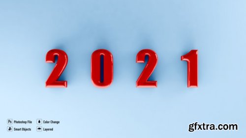 Happy New Year 2021 mockup