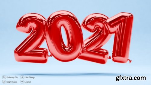 Happy New Year 2021 mockup