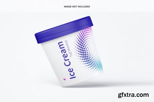 500ml ice cream paper tub mockup