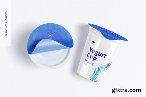 150 g yogurt cups mockup