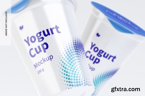 150 g yogurt cups mockup