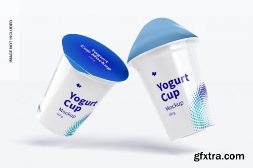 150 g yogurt cups mockup