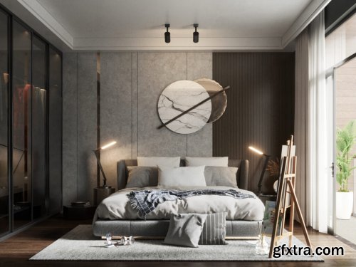 Interior Bedroom Scene Sketchup by Dinh Huy