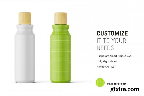 CreativeMarket - Matt cosmetic bottle mockup 4817004