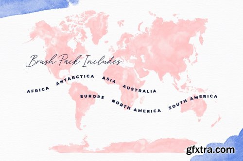 CreativeMarket - World Watercolor PS Brush Pack 5246605