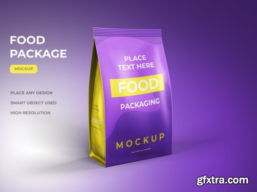 Food packaging presentation mockup