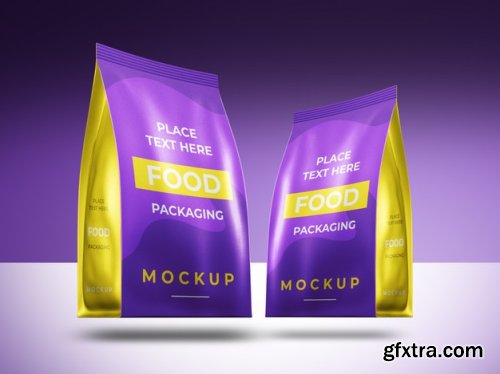 Food packaging presentation mockup