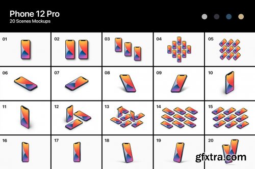 CreativeMarket - Phone 12 Pro - 20 Mockups Scenes 5587723