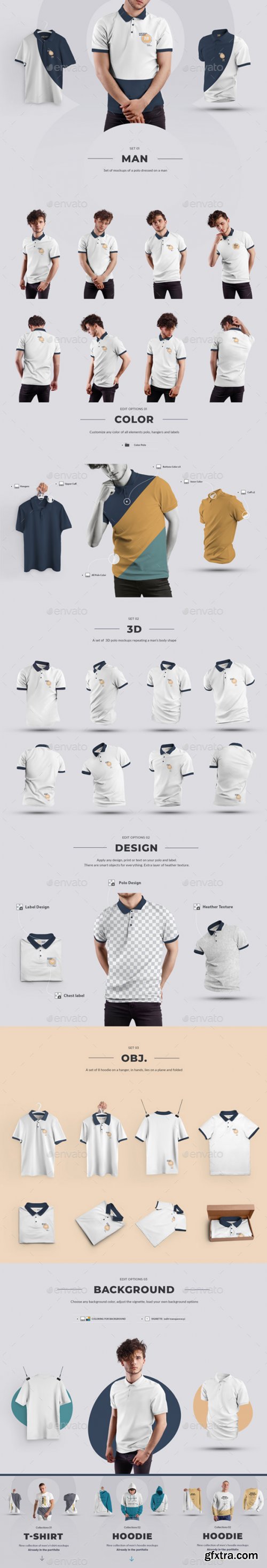 GraphicRiver - 24 Polo Men Mockup - Man/3D/Objects ( Collection #4 ) 29362775