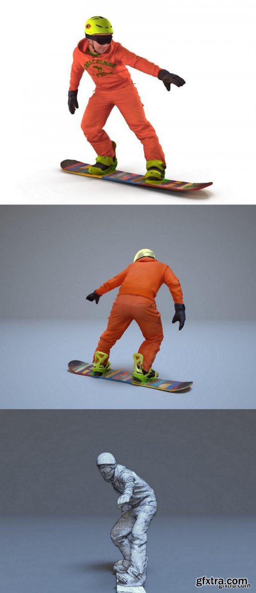 SnowBoarder 3D Model