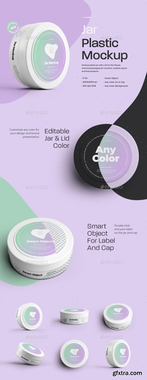 GraphicRiver - 6 Mockups Plastic Circle Jar 29337586