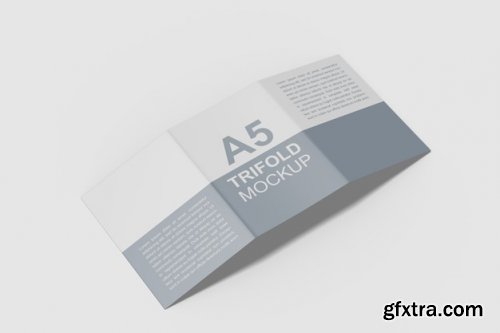 A5 tri-fold brochure mockup