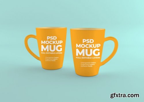 Close up on realistic mug mockup