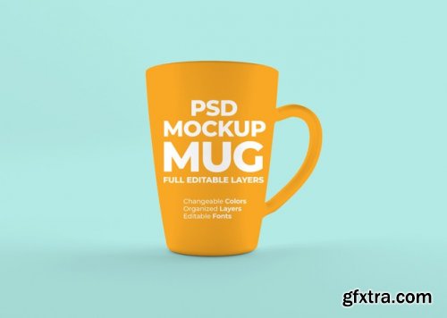 Close up on realistic mug mockup