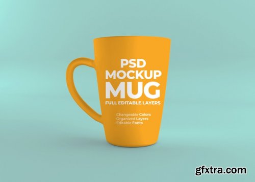 Close up on realistic mug mockup