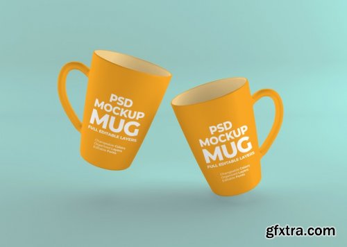 Close up on realistic mug mockup