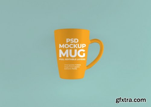 Close up on realistic mug mockup