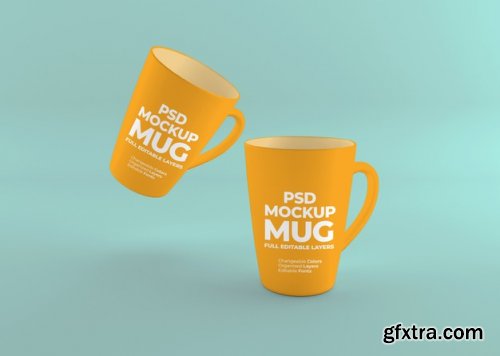 Close up on realistic mug mockup