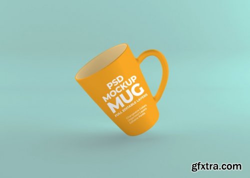 Close up on realistic mug mockup