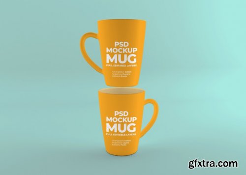 Close up on realistic mug mockup