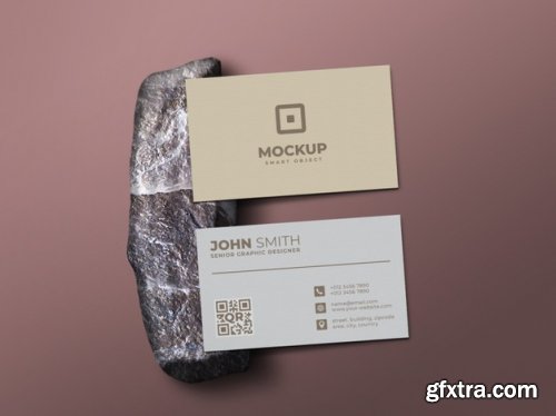 Minimal and clean business card mockup