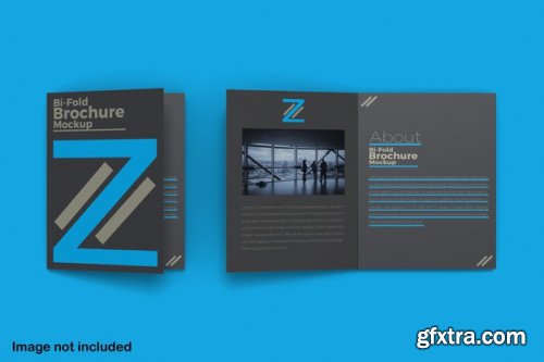 Double bifold brochure mockup