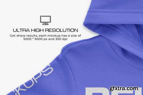 CreativeMarket - Bella Canvas Youth Pullover Mockups 5444511