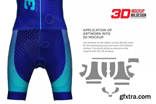 CreativeMarket - 3d Mens Cycling Jersey kit Fullzip 5557438