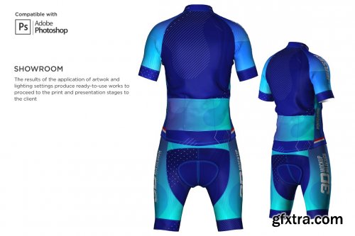 CreativeMarket - 3d Mens Cycling Jersey kit Fullzip 5557438