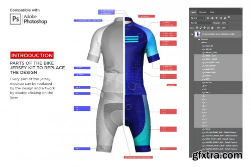 CreativeMarket - 3d Mens Cycling Jersey kit Fullzip 5557438