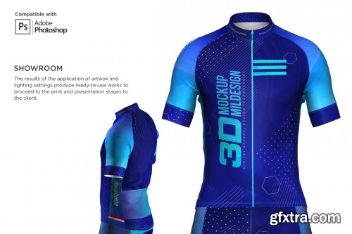 CreativeMarket - 3d Mens Cycling Jersey kit Fullzip 5557438