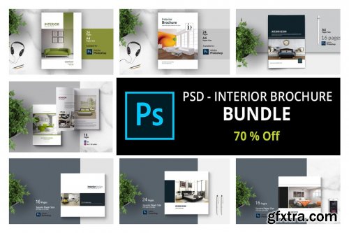 CreativeMarket - PSD Interior Brochure BUNDLE 4617268