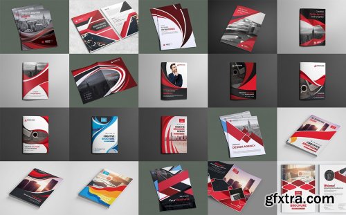 CreativeMarket - Ultimate Bifold Brochure Bundle 4615334