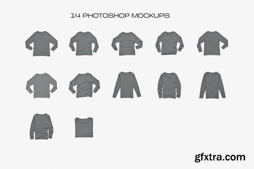 CreativeMarket - Gildan Ladies LongSleeve Mockups 5426610