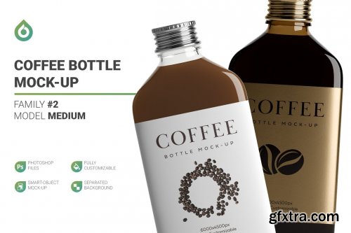 CreativeMarket - Coffee Bottle Mockup 4968203