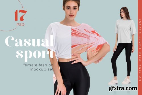 CreativeMarket - Casual Sport T-shirt Mockups 5446936