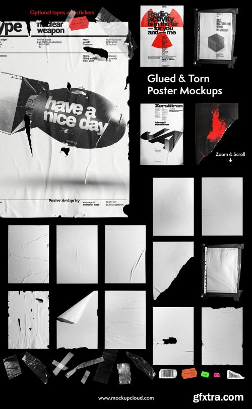 CreativeMarket - Posters and Signs Mockups Bundle 4262932