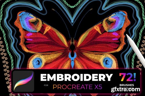 CreativeMarket - Embroidery for PROCREATE X5 5555767