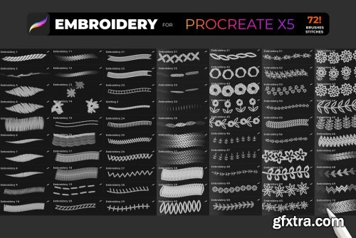 CreativeMarket - Embroidery for PROCREATE X5 5555767