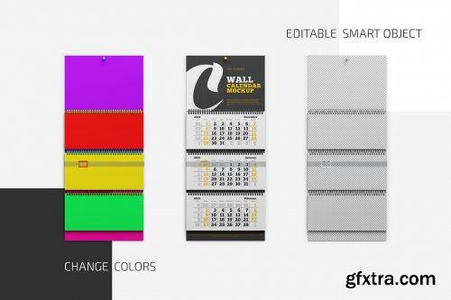 CreativeMarket - Wall Calendar Mockup Bundle 5643348