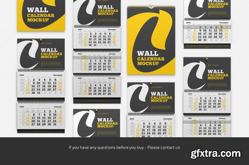 CreativeMarket - Wall Calendar Mockup Bundle 5643348