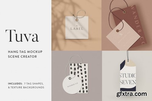 CreativeMarket - Tuva Hang Tag Mockup Scene Creator 3370249