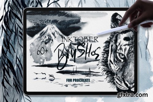 CreativeMarket - Inktober Brush Pack for Procreate 5487932