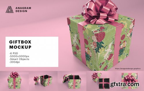 CreativeMarket - Blank Giftbox Mockup 5585795