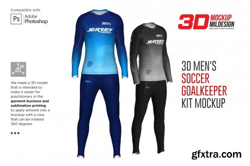 CreativeMarket - 3D Men's Soccer Goalkeeper Kit psd 5567402