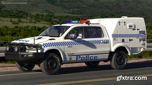 Paddy Wagon Dodge RAM 1500 Rigged model