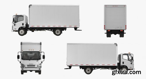  Box Truck Isuzu NPR 2018 Rigged 